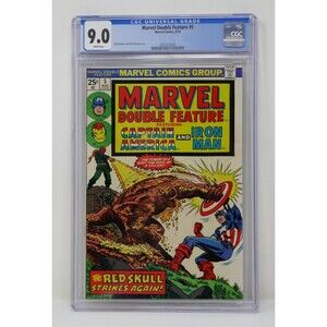 Marvel 1974 Marvel Double Feature #5 CGC 9.0  - Captain America & Iron Man